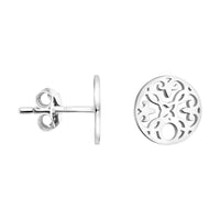Haupt- und Seitenansicht von Ornamenten Ohrstecker in 925 Silber von Sofia Milani - E1823