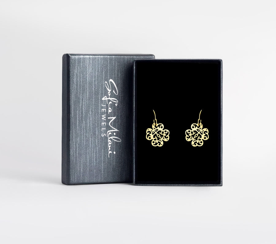 Boxansicht von Ornamenten Ohrhänger in 925 Silber von Sofia Milani - E1836