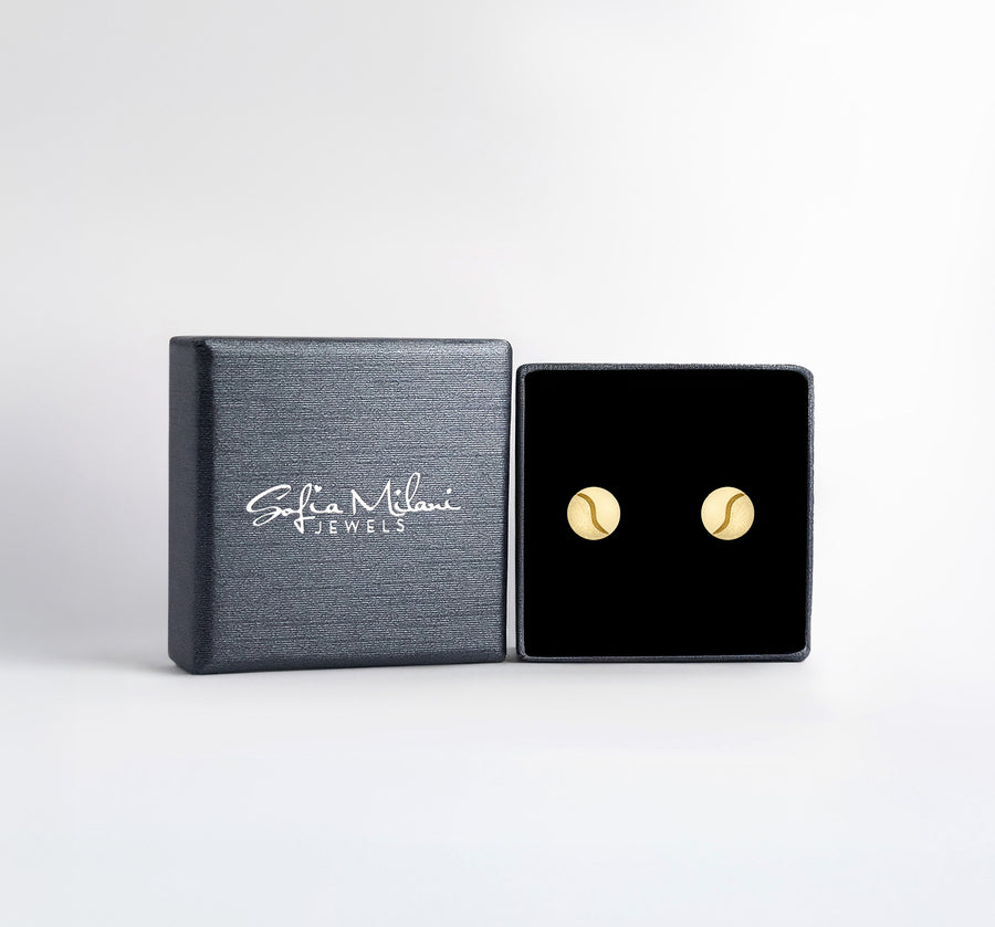 Boxansicht von Gebürstetes Yin und Yang Ohrstecker in 925 Silber von Sofia Milani - E1846
