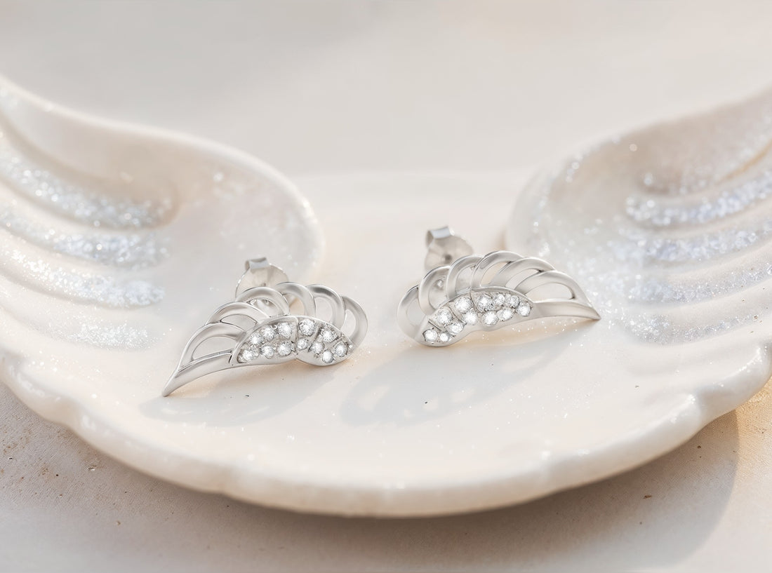 Flügel Engel Ohrstecker in 925 Silber von Sofia Milani - E1849