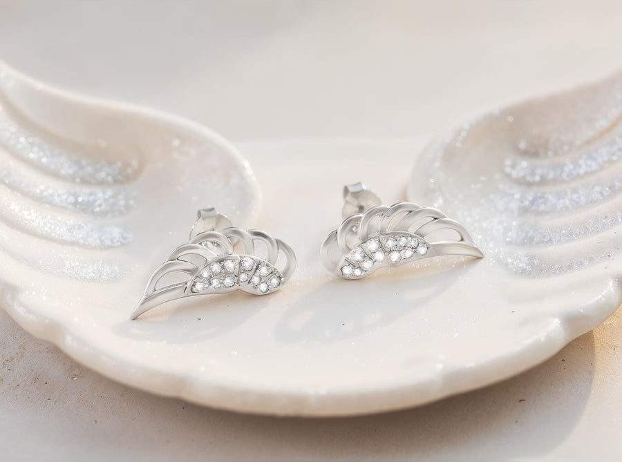 Flügel Engel Ohrstecker in 925 Silber von Sofia Milani - E1849