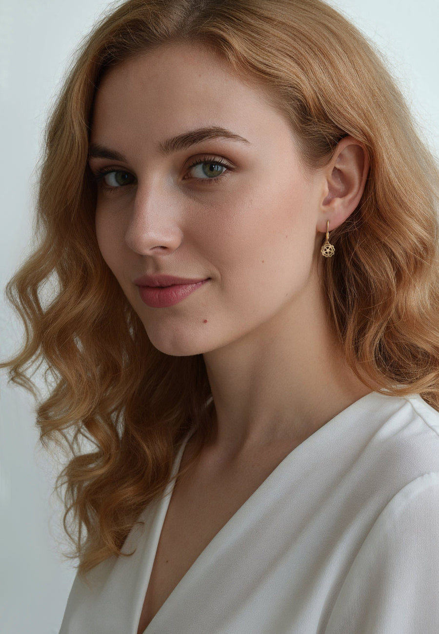 Modelansicht von Herz Blumen Ohrhänger in 925 Silber von Sofia Milani - E1866