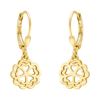 Haupt- und Seitenansicht von Herz Blumen Ohrhänger in 925 Silber von Sofia Milani - E1866