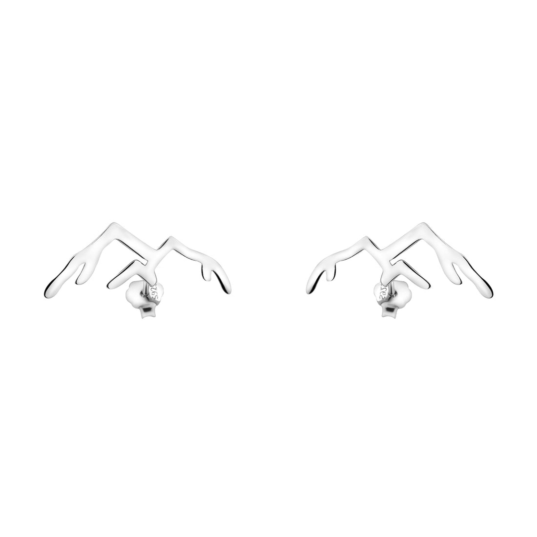 Haupt- und Seitenansicht von Berg Ohrstecker in 925 Silber von Sofia Milani - E1901