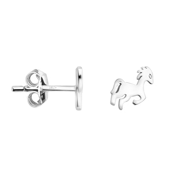 Haupt- und Seitenansicht von Pferd Ohrstecker in 925 Silber von Sofia Milani - E1903