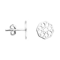 Haupt- und Seitenansicht von Ornamenten Ohrstecker in 925 Silber von Sofia Milani - E1907