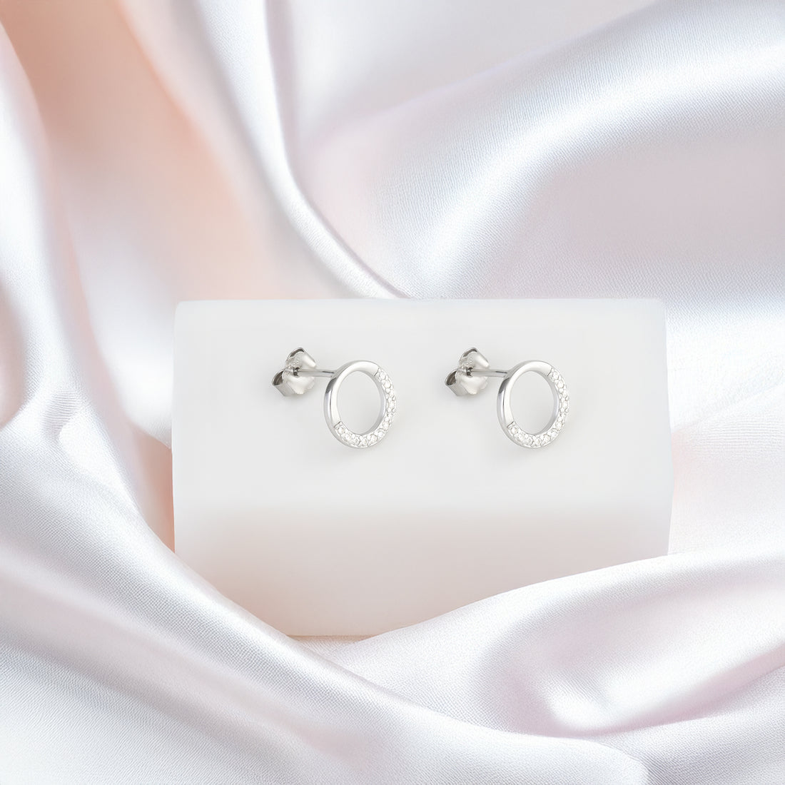 Kreis Ohrstecker in 925 Silber von Sofia Milani 