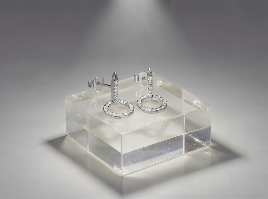 Kreis Ohrstecker in 925 Silber von Sofia Milani - E1947