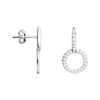 Haupt- und Seitenansicht von Kreis Ohrstecker in 925 Silber von Sofia Milani - E1947