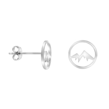 Haupt- und Seitenansicht von Berg Ohrstecker in 925 Silber von Sofia Milani - E1966