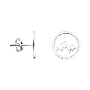 Haupt- und Seitenansicht von Berg Ohrstecker in 925 Silber von Sofia Milani - E1966
