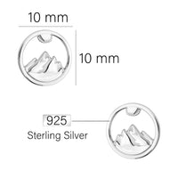 Maßenansicht von Berg Ohrstecker in 925 Silber von Sofia Milani - E1967