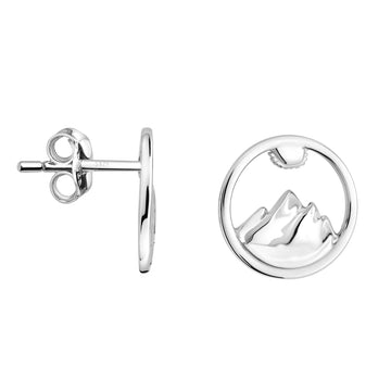 Haupt- und Seitenansicht von Berg Ohrstecker in 925 Silber von Sofia Milani - E1967