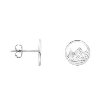 Haupt- und Seitenansicht von Berg Ohrstecker in 925 Silber von Sofia Milani - E1970