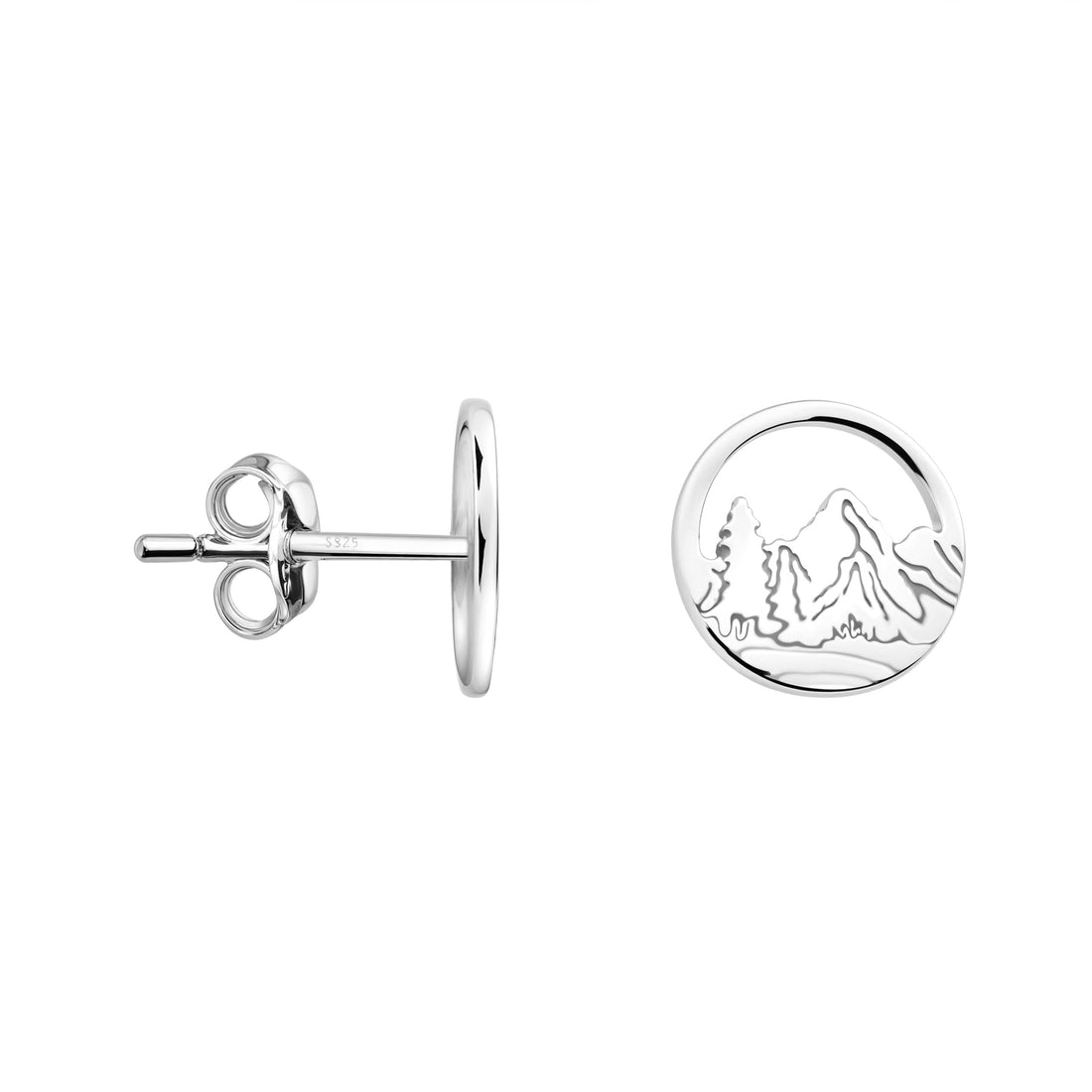 Haupt- und Seitenansicht von Berg Ohrstecker in 925 Silber von Sofia Milani - E1970