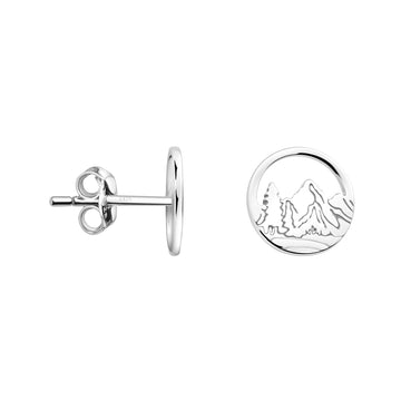 Haupt- und Seitenansicht von Berg Ohrstecker in 925 Silber von Sofia Milani - E1970