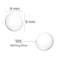 Maßenansicht von Kreis Ohrstecker in 925 Silber von Sofia Milani - E1975