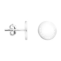 Haupt- und Seitenansicht von Kreis Ohrstecker in 925 Silber von Sofia Milani - E1975
