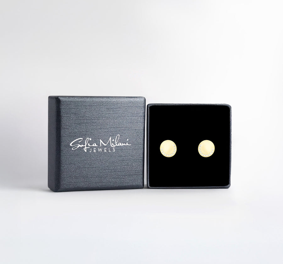 Boxansicht von Kreis Ohrstecker in 925 Silber von Sofia Milani - E1976