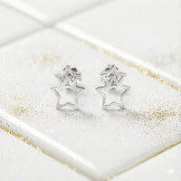 CloseUp von Stern Ohrstecker in 925 Silber von Sofia Milani - E2001