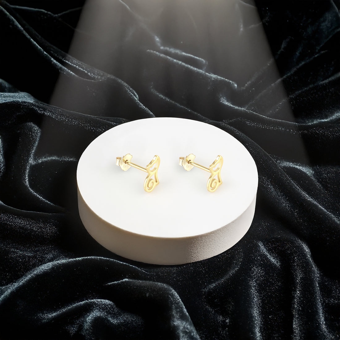 Katzen Ohrstecker in 925 Silber von Sofia Milani