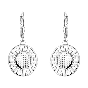 Haupt- und Seitenansicht von Ornamenten Ohrhänger in 925 Silber von Sofia Milani - E2068