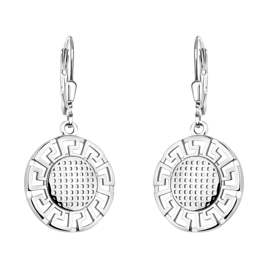 Haupt- und Seitenansicht von Ornamenten Ohrhänger in 925 Silber von Sofia Milani - E2068