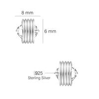 Maßenansicht von Zirkonia Ohrstecker in 925 Silber von Sofia Milani - E2100