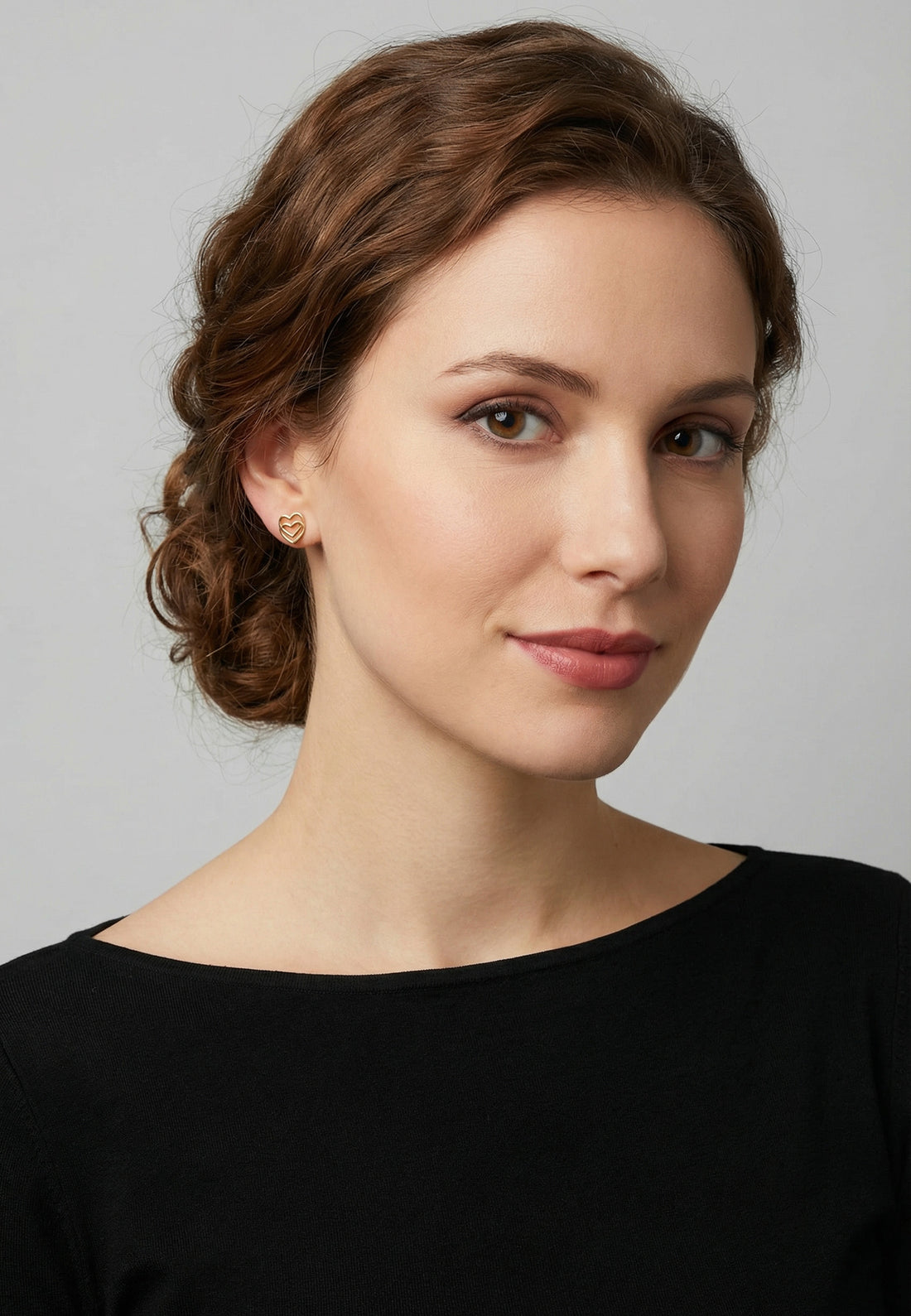 Modelansicht von Doppeltes Herz Ohrstecker in 925 Silber von Sofia Milani - E2103