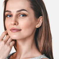 Modelansicht von Herz Kreis Ohrstecker in 925 Silber von Sofia Milani - E2105