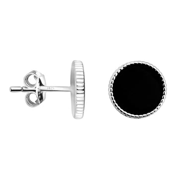 Haupt- und Seitenansicht von Kreis Ohrstecker in 925 Silber von Sofia Milani - E2114