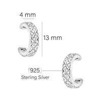 Maßenansicht von Zirkonia Ohrstecker in 925 Silber von Sofia Milani - E2212