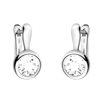 Haupt- und Seitenansicht von Zirkonia Ohrhänger in 925 Silber von Sofia Milani - E2222