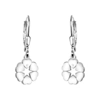 Haupt- und Seitenansicht von Herz Blumen Ohrhänger in 925 Silber von Sofia Milani - E2254