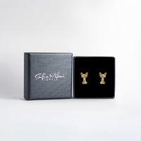 Boxansicht von Katzen Ohrstecker in 925 Silber von Sofia Milani - E2261