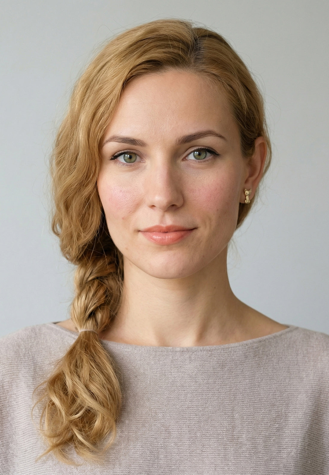 Modelansicht von Katzen Ohrstecker in 925 Silber von Sofia Milani - E2261