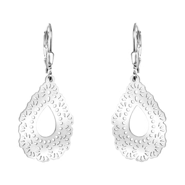 Haupt- und Seitenansicht von Ornamenten Ohrhänger in 925 Silber von Sofia Milani - E2262