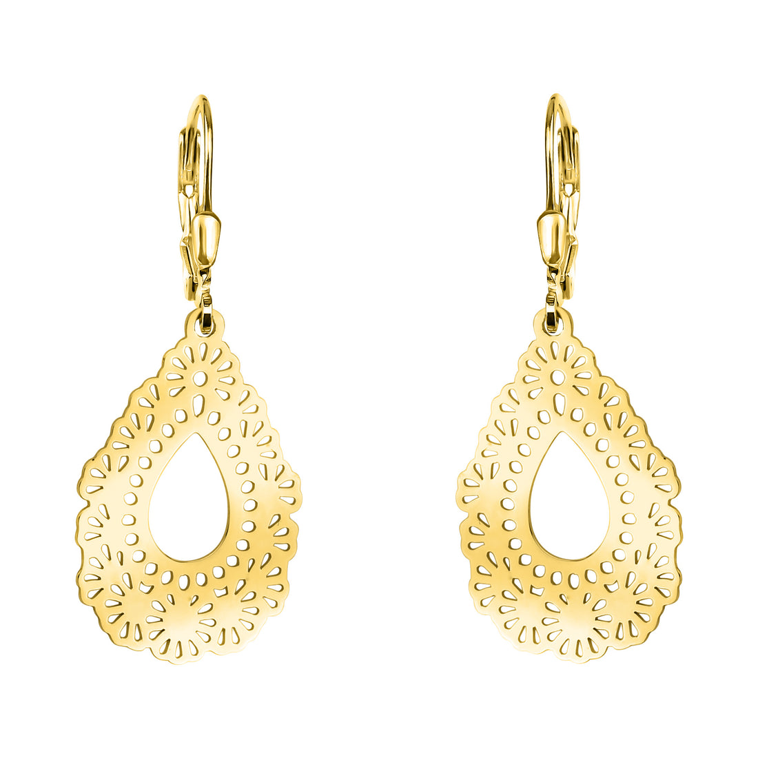 Haupt- und Seitenansicht von Ornamenten Ohrhänger in 925 Silber von Sofia Milani - E2263