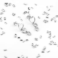 CloseUp Ansicht von Herz Ohrhänger in 925 Silber von Sofia Milani - E2268