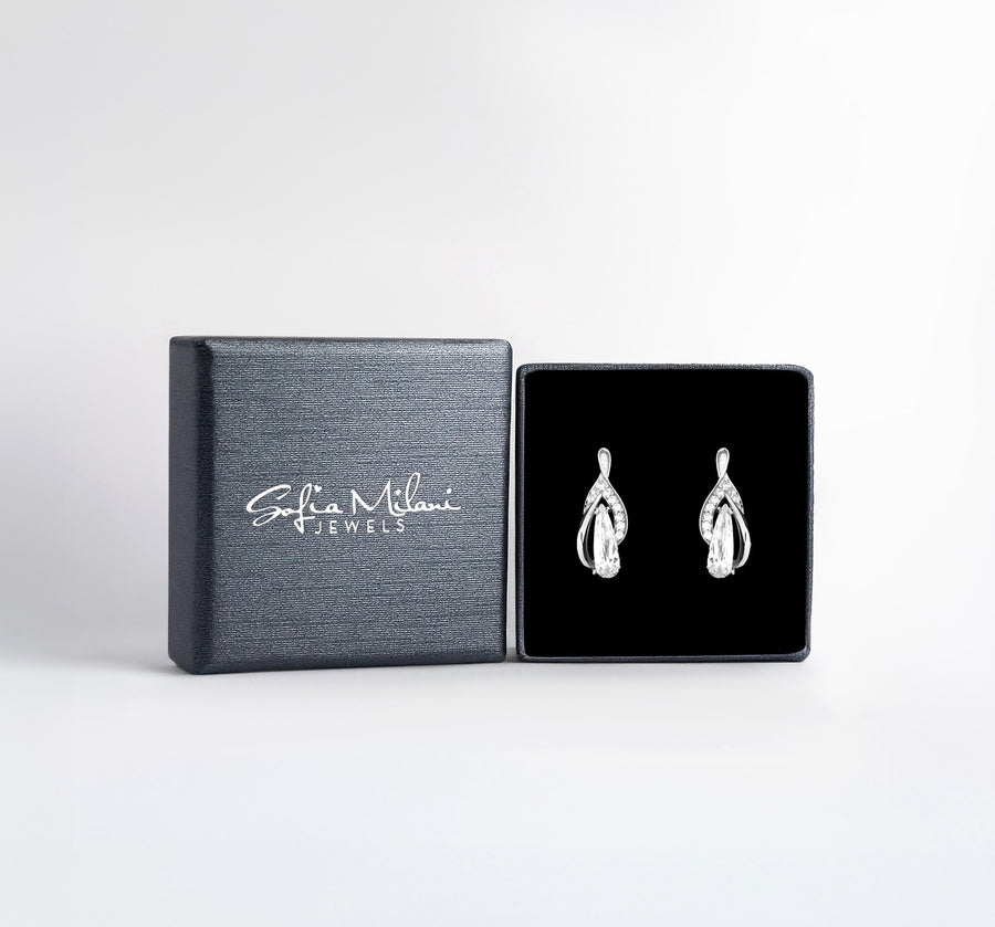 Boxansicht von Zirkonia Ohrhänger in 925 Silber von Sofia Milani - E2286