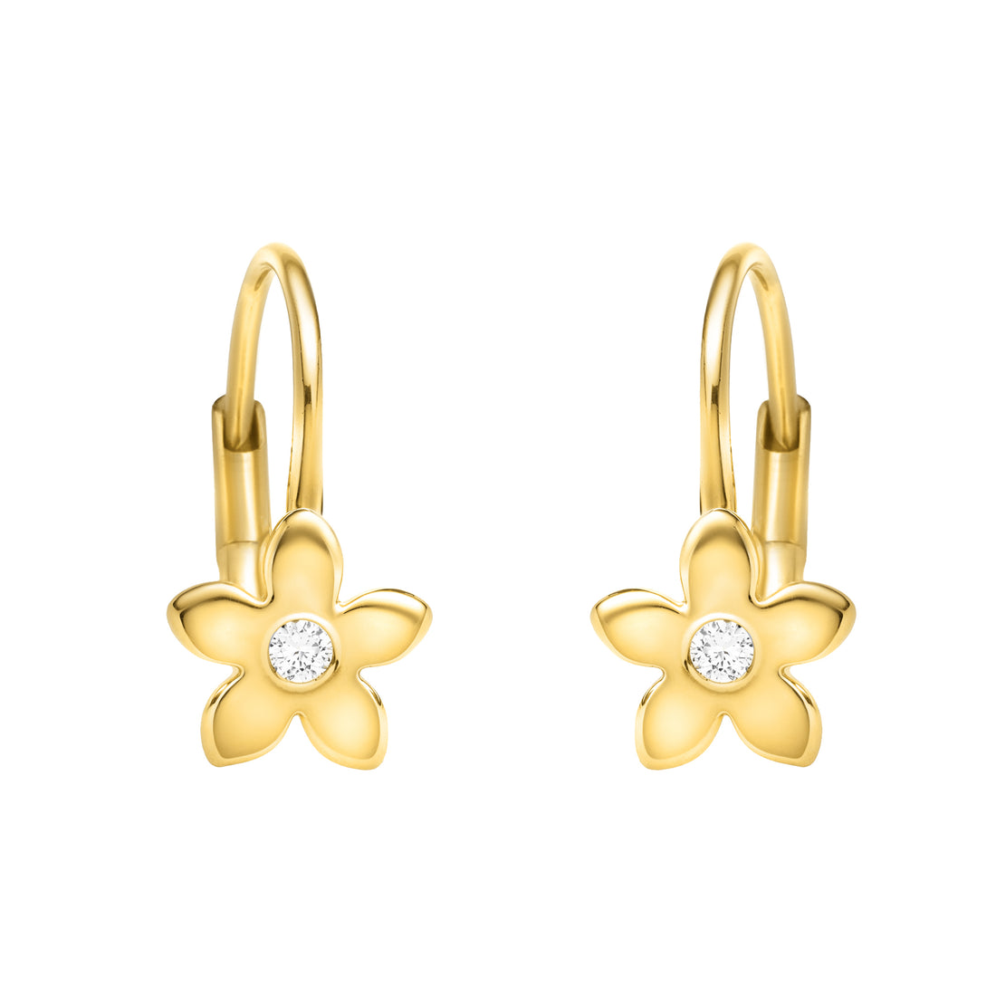 Haupt- und Seitenansicht von Blumen Ohrhänger in 925 Silber von Sofia Milani - E2289