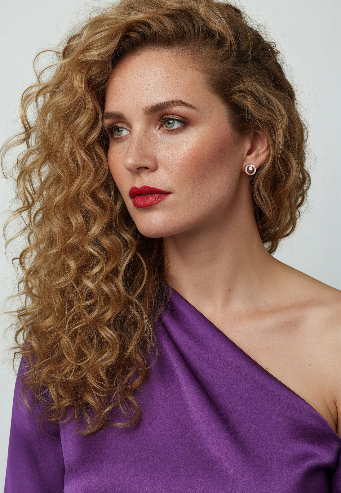 Modelansicht von Kreis Ohrstecker in 925 Silber von Sofia Milani - E2318