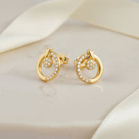 CloseUp Ansicht von Kreis Ohrstecker in 925 Silber von Sofia Milani - E2319