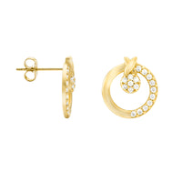 Haupt- und Seitenansicht von Kreis Ohrstecker in 925 Silber von Sofia Milani - E2319