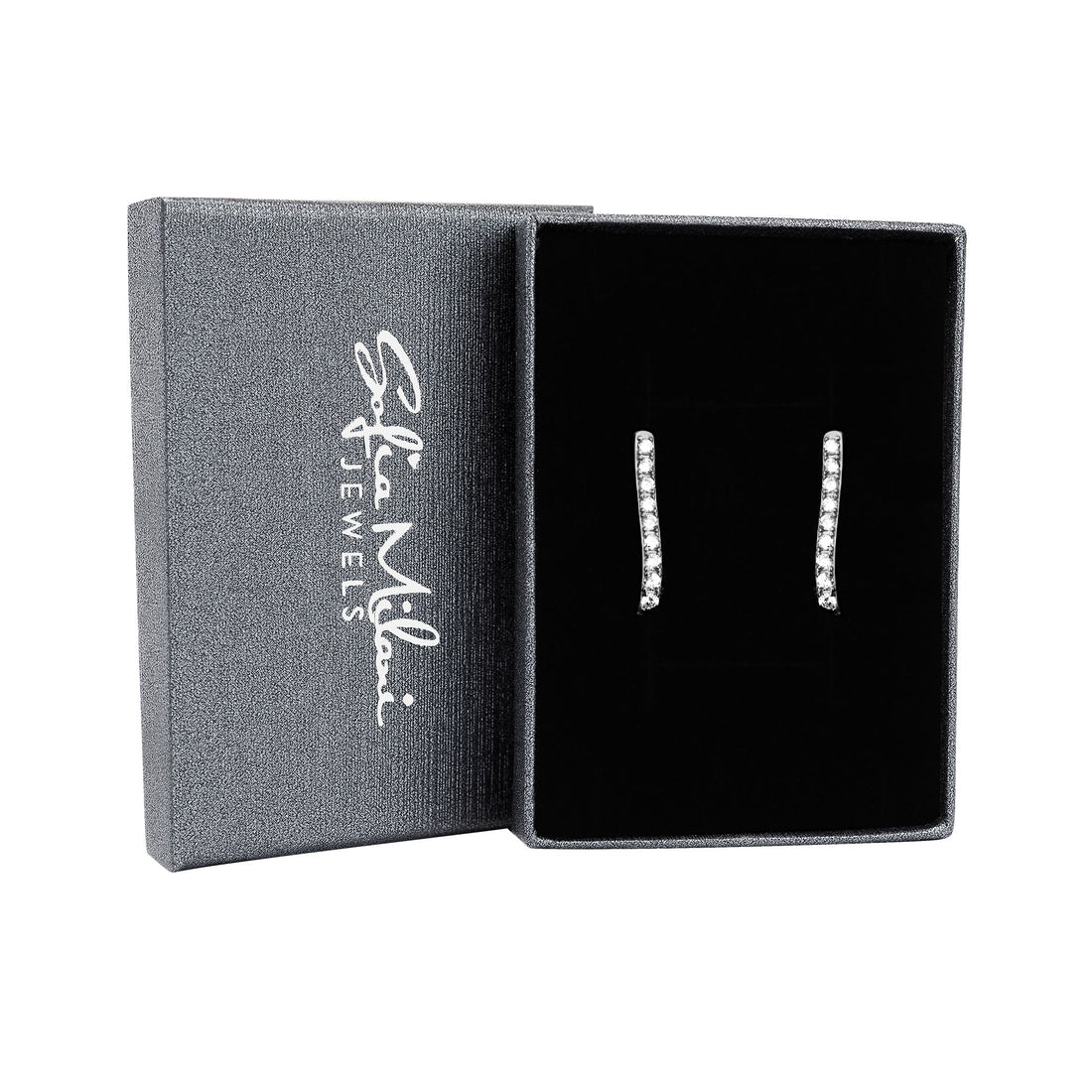 Boxansicht von Zirkonia Ohrhänger in 925 Silber von Sofia Milani - E2348