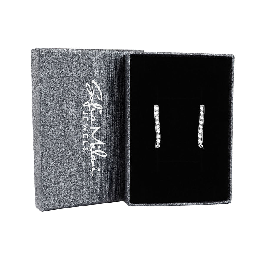 Boxansicht von Zirkonia Ohrhänger in 925 Silber von Sofia Milani - E2348