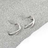CloseUp Ansicht von Unendlich Infinity Steck Creolen in 925 Silber von Sofia Milani - E2378