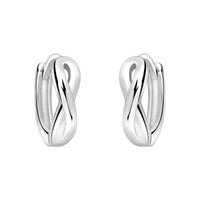 Haupt- und Seitenansicht von Unendlich Infinity Creolen in 925 Silber von Sofia Milani - E2394