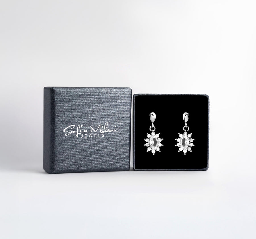 Boxansicht von Blumen Ohrhänger in 925 Silber von Sofia Milani - E2411