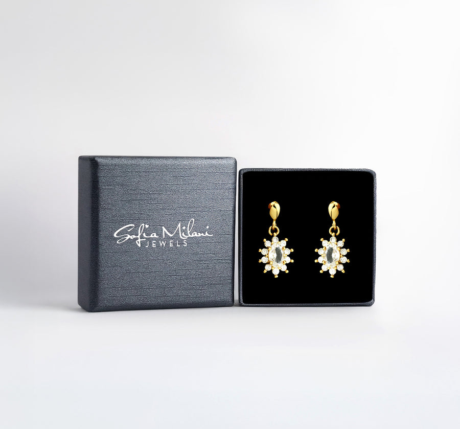 Boxansicht von Blumen Ohrhänger in 925 Silber von Sofia Milani - E2412